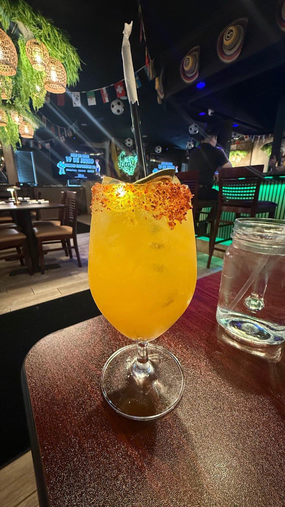 Mango Cocktail with Chili Rim
