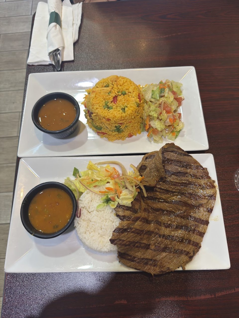 Grilled Steak and Yellow Rice